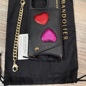 Bandolier Black Case with Heart Accents